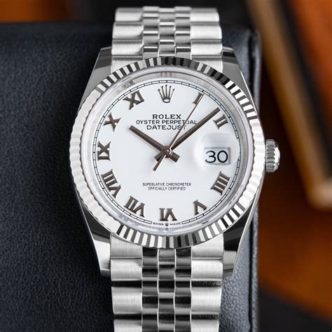 rolex datejust 36 white jubilee|Rolex Datejust 36mm white dial.